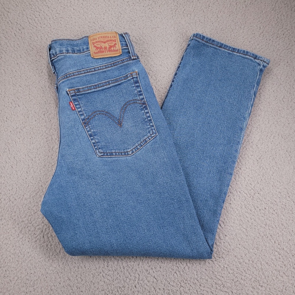 LEVIS Jeans Size 31 Wedgie Straight High Rise Button Fly Stretch Denim
